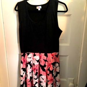 LLR blank and pink floral Nicki dress